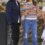 Alessandra Ambrosio in a Striped Sweater Was Seen Out with Producer Mohammed Al Turki in Beverly Hills 06/11/2024