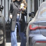 Alison Brie in a Black Trench Coat Was Seen Out in Los Feliz 06/04/2024