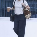 Aubrey Plaza in a White Tee Was Seen Out in Burbank 06/18/2024