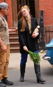 Elle Fanning in a Black Jacket