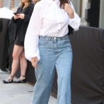 Emily Mortimer in a White Blouse Was Seen Out in New York 06/08/2024