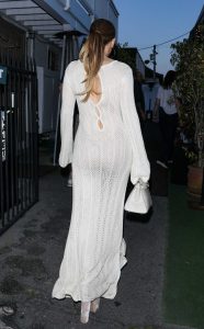 Jennifer Lopez in a White Knitted Dress