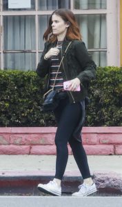 Kate Mara in a Black Jacket