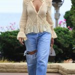 Lori Harvey in a Beige Blouse Arrives at Nobu in Malibu 06/16/2024