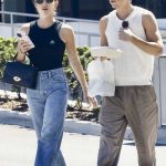 Lucy Hale in a Black Top Leaves Tocaya Restaurant with John Owen Lowe in Studio City 06/29/2024