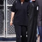 Maya Rudolph in a Black Outfit Arrives Jimmy Kimmel Live in Hollywood 05/31/2024