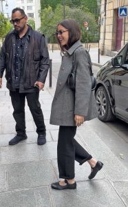 Olivia Rodrigo in a Grey Coat