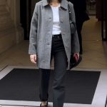 Olivia Rodrigo in a Grey Jacket Exiting Her Hotel in Paris 06/15/2024