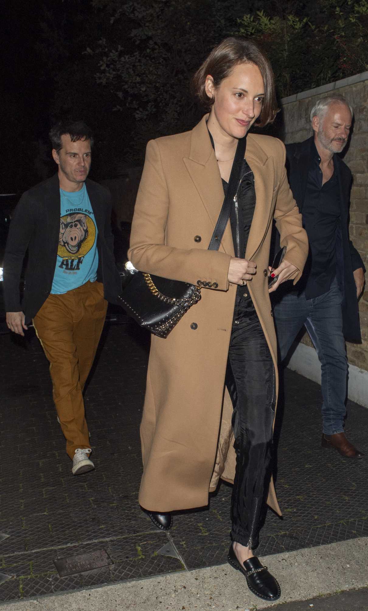 Phoebe Waller-Bridge in a Caramel Coloured Coat