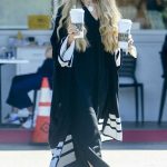 Rachel Zoe in a Black Dress Grabs Coffee at Beverly Glen Mall in Beverly Hills 06/15/2024