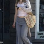 Suki Waterhouse in a Grey Pants Was Seen Out in Los Angeles 06/28/2024