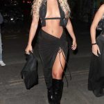 Antigoni Buxton in a Black Dress Arrives for Camila Cabello’s Album Launch Party in London 07/02/2024