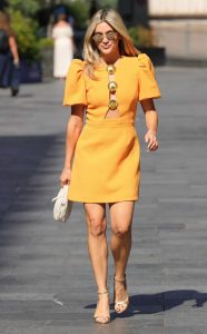 Ashley Roberts in an Orange Dress