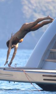 Elisabetta Canalis in a Tan Bikini