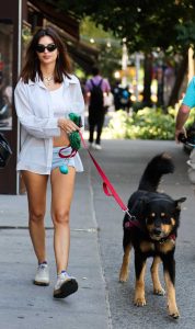 Emily Ratajkowski in a White Top