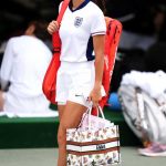 Emma Raducanu in a White England Jersey Was Seen During a Practice Session for Wimbledon 2024 in London 06/30/2024