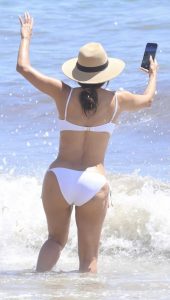 Eva Longoria in a White Bikini