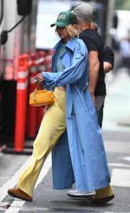 Gigi Hadid in a Yellow Pants