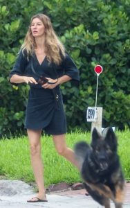 Gisele Bundchen in a Black Dress