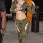 Ice Spice in an Olive Ensemble Goes Shopping at Hudson Yards in New York 07/26/2024