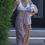 Jennifer Lopez in a White Bra Was Seen After Working Out at Equinox in Bridgehampton in New York 07/18/2024