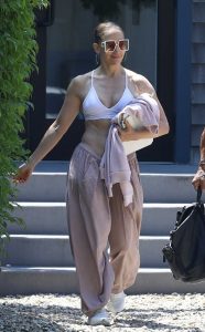 Jennifer Lopez in a White Bra