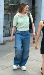 Joey King in a White Sneakers