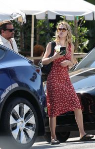 Julia Stambler in a Red Dress