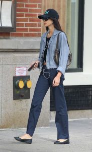 Kaia Gerber in a Black Cap