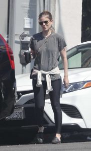 Kate Mara in a Grey Tee