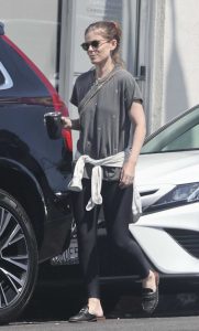 Kate Mara in a Grey Tee