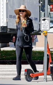 Katherine Schwarzenegger in a Straw Hat