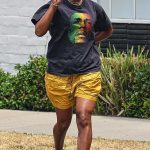 Kelly Rowland in a Yellow Shorts Was Seen Out in Los Angeles 07/11/2024