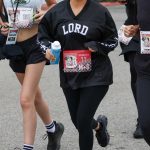 Kourtney Kardashian in a Black Cap Was Seen During the Run Travis Run 5K Marathon in Los Angeles 07/06/2024