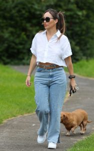 Lauryn Goodman in a White Blouse