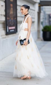 Olivia Palermo in a White Dress