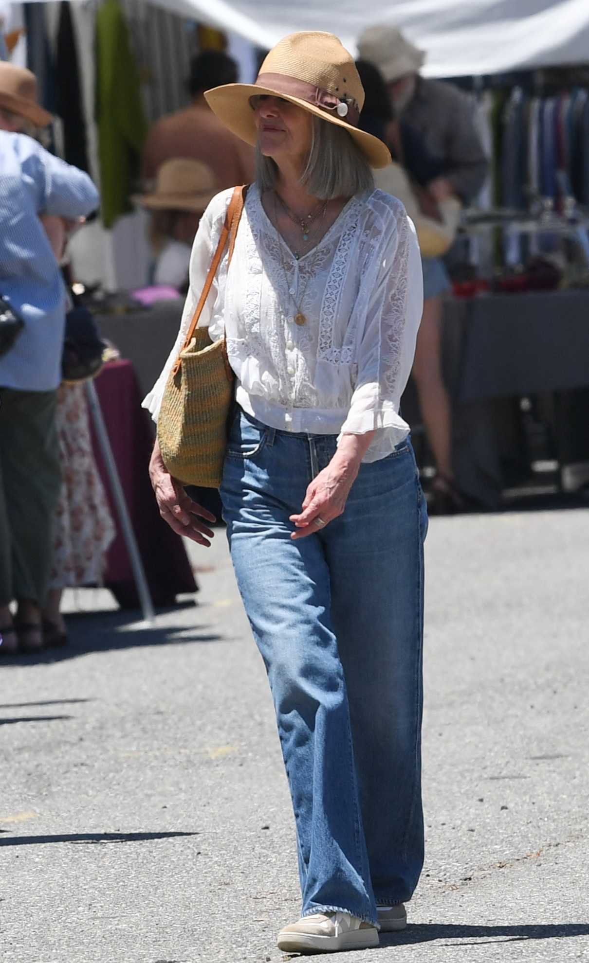 Pam Dawber in a White Blouse