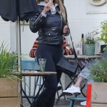 Penny Lane in a Black Leather Jacket Was Seen Out with Gerard Butler in London 07/13/2024