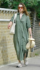 Rachel Weisz in an Olive Dress