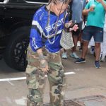 Rihanna in a Camo Pants Was Seen Out in New York 07/23/2024