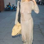 Rita Ora in a Beige See-Through Dress Was Seen Out in London 07/02/2024