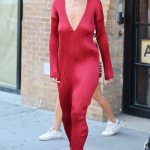 Rita Ora in a Red Dress Heading Back to Her Hotel in New York 07/08/2024