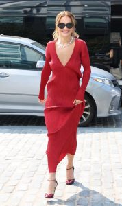 Rita Ora in a Red Dress