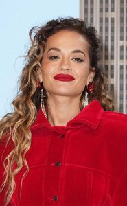 Rita Ora in a Red Jacket