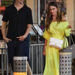 Sofia Vergara in a Yellow Dress Was Spotted on a Dinner Date at YU/MI Sushi with Justin Saliman in Beverly Hills 06/29/2024