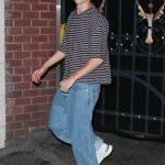 Tom Holland in a Striped Tee Leaves the Duke of York Theatre in London 07/23/2024