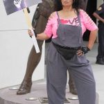 Alice Amter Was Seen on the Picket Line at the SAG-AFTRA Video Game Strike at Warner Brothers Studios in Burbank 08/01/2024