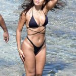 Anitta in a Black Bikini on the Beach on Mykonos Island 08/17/2024