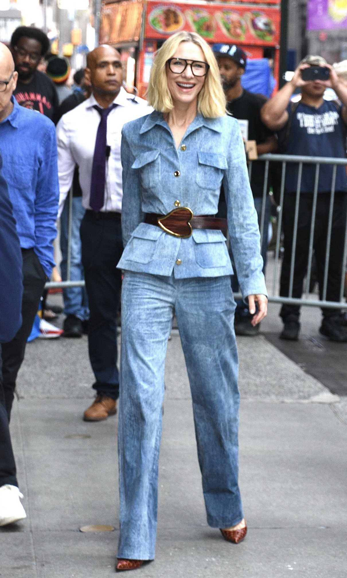 Cate Blanchett in a Blue Pantsuit