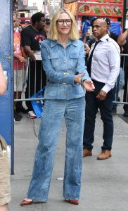 Cate Blanchett in a Blue Pantsuit